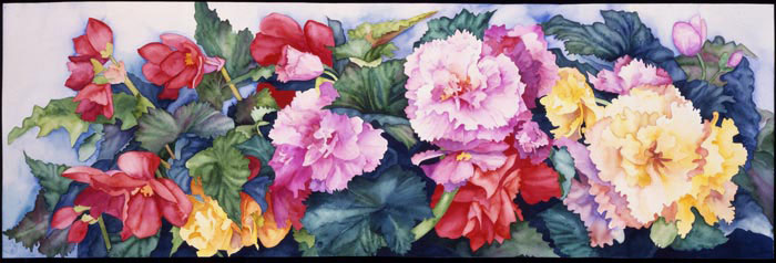 Begonia Garden giclee by Joan Metcalf