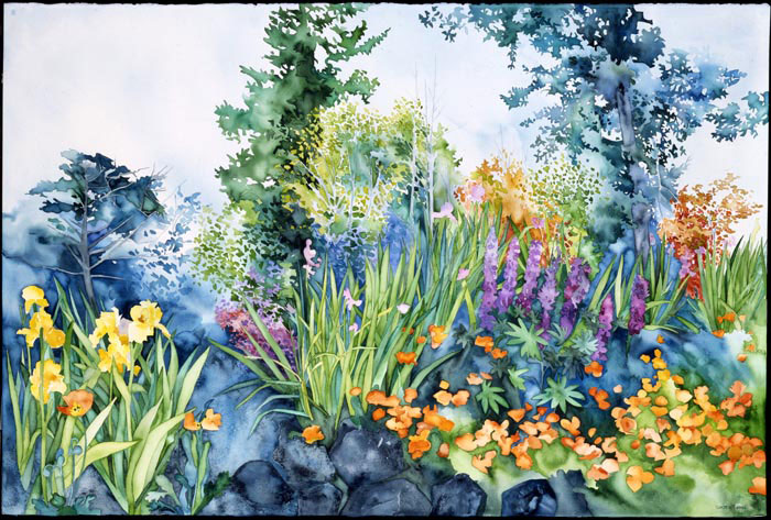Country Garden -Spring giclee by Joan Metcalf
