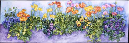 Poppies and Pansies giclee