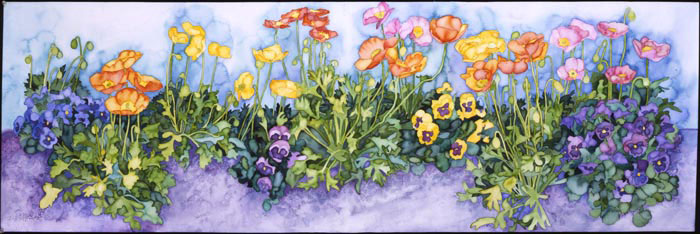 Poppies and Pansies giclee by Joan Metcalf