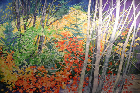 Thicket by the River watercolor on paper