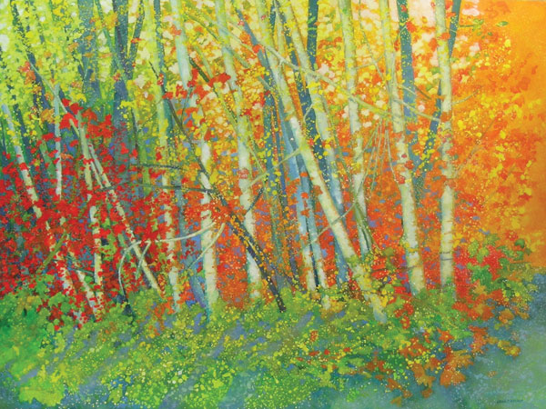 thicket in the woods acrylic on canvas